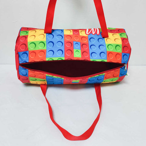 Personalised Puzzle Printed Kids Swimming Large Duffle Bag